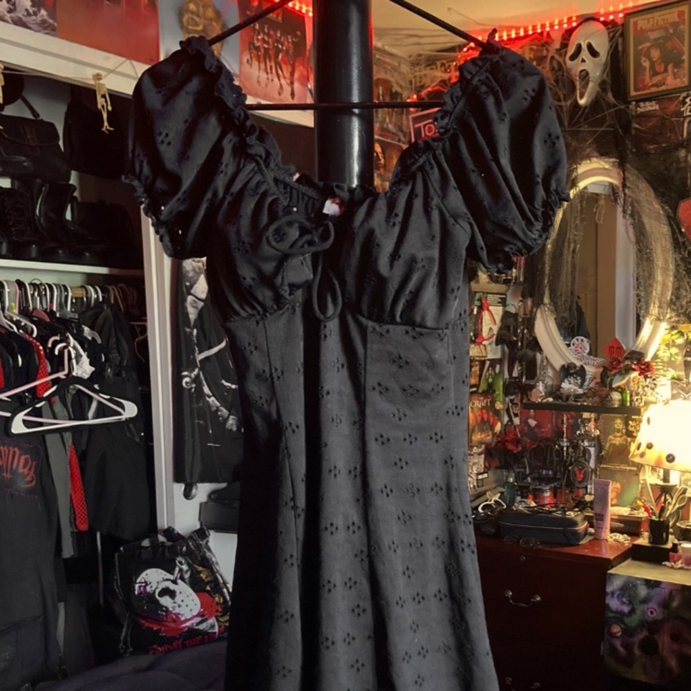 Heart & Heels Polyester Spandex Black Dress